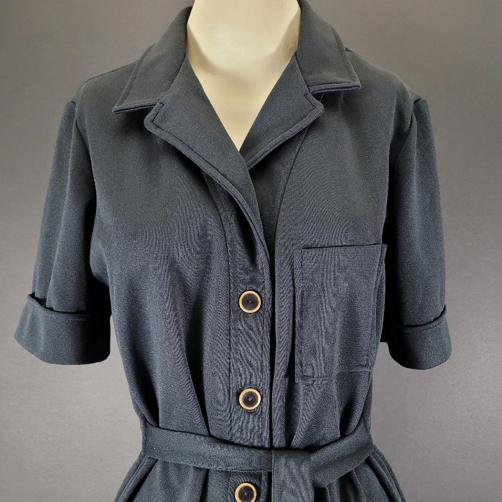 ❗️SOLD❗️70s Sears Black Jumpsuit - Picture 4 of 16
